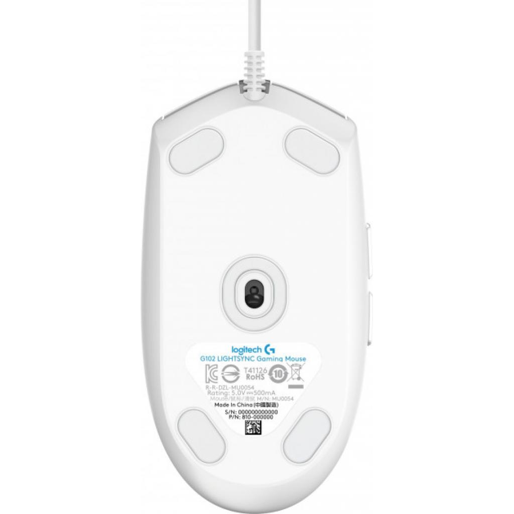 Компьютерная мыш Logitech G102 Lightsync White (910-005824) фото №4