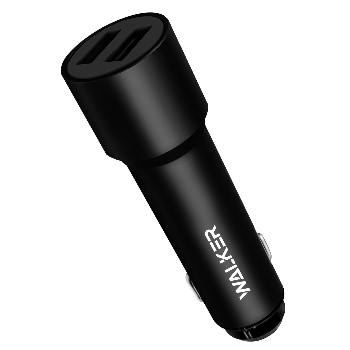 АЗУ Walker WCR-22 2USB 1.0А 2.4A металл, удлиненные black