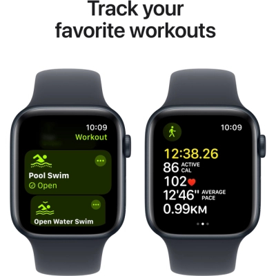 Смарт-годинник Apple Watch SE 2024 GPS 40mm Midnight Aluminium Case with Midnight Sport Band - M/L (MXE93QH/A) фото №6