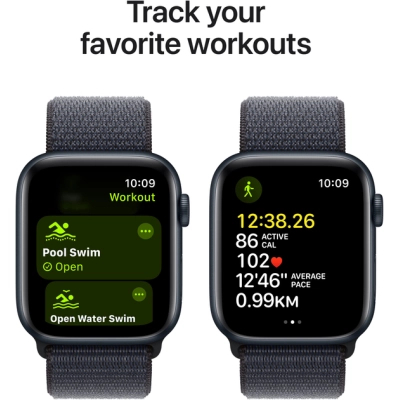 Смарт-годинник Apple Watch SE 2024 GPS 40mm Midnight Aluminium Case with Ink Sport Loop (MXEA3QH/A) фото №6