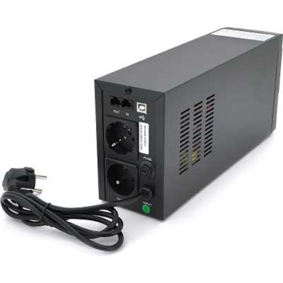Джерело безперебійного живлення Qoltec  QLT650 (360W) (QLT650RJ45LCD-53951) фото №3