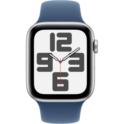 Смарт-годинник Apple Watch SE 2024 GPS 40mm Silver Aluminium Case with Denim Sport Band - M/L (MXED3QH/A) фото №2