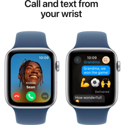 Смарт-годинник Apple Watch SE 2024 GPS 40mm Silver Aluminium Case with Denim Sport Band - M/L (MXED3QH/A) фото №4