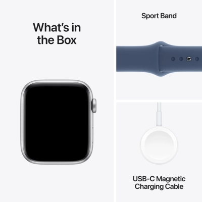 Смарт-годинник Apple Watch SE 2024 GPS 40mm Silver Aluminium Case with Denim Sport Band - M/L (MXED3QH/A) фото №7