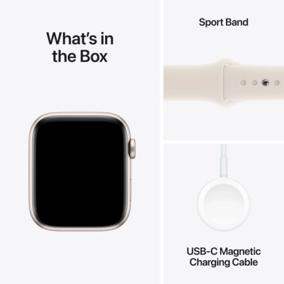 Смарт-годинник Apple Watch SE 2024 GPS 40mm Starlight Aluminium Case with Starlight Sport Band - M/L (MXEG3QH/A) фото №7
