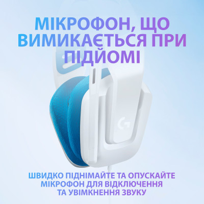 Наушники Logitech G335 Wired Gaming White (981-001018) фото №5