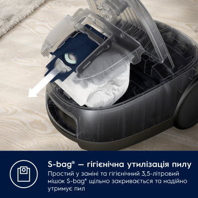 Пилосос безмішковий Electrolux EB61C1OG фото №5