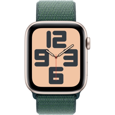 Смарт-годинник Apple Watch SE 2024 GPS 40mm Starlight Aluminium Case with Lake Green Sport Loop (MXEH3QH/A) фото №2