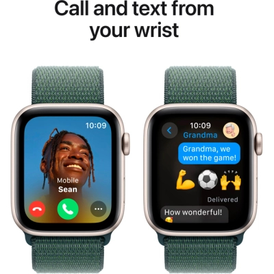 Смарт-годинник Apple Watch SE 2024 GPS 40mm Starlight Aluminium Case with Lake Green Sport Loop (MXEH3QH/A) фото №4