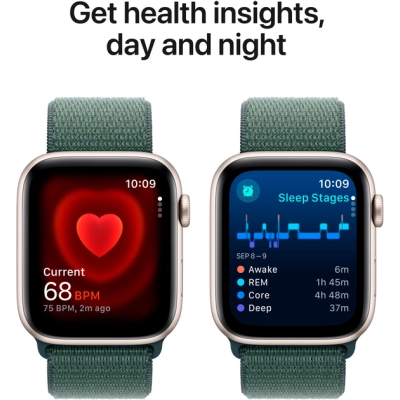 Смарт-годинник Apple Watch SE 2024 GPS 40mm Starlight Aluminium Case with Lake Green Sport Loop (MXEH3QH/A) фото №5
