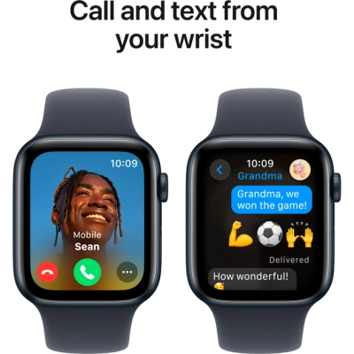 Смарт-часы Apple Watch SE 2024 GPS 44mm Midnight Aluminium Case with Midnight Sport Band - S/M (MXEJ3QH/A) фото №4