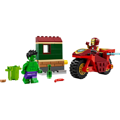 Конструктор Lego Marvel Залізна людина на мотоциклі й Галк 68 деталей (76287) фото №2