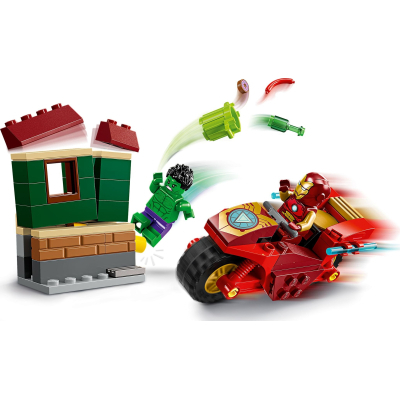 Конструктор Lego Marvel Залізна людина на мотоциклі й Галк 68 деталей (76287) фото №5