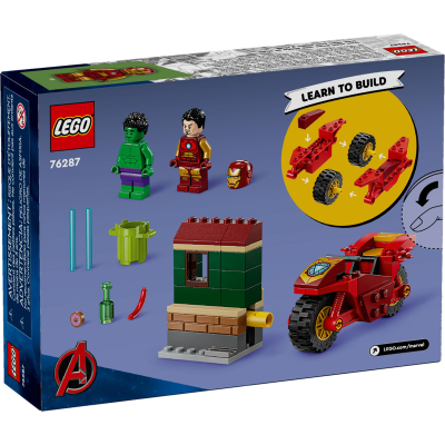 Конструктор Lego Marvel Залізна людина на мотоциклі й Галк 68 деталей (76287) фото №7