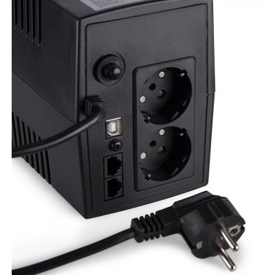 Джерело безперебійного живлення Vinga LCD 800VA plastic case with USB (VPC-800PU) фото №10