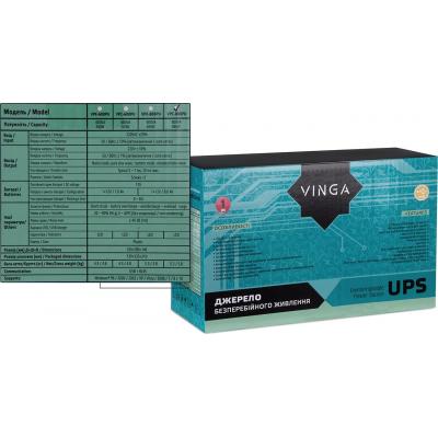 Джерело безперебійного живлення Vinga LCD 800VA plastic case with USB (VPC-800PU) фото №12