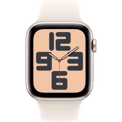 Смарт-годинник Apple Watch SE 2024 GPS 44mm Starlight Aluminium Case with Starlight Sport Band - M/L (MXEV3QH/A) фото №2