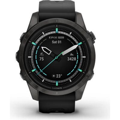 Смарт-годинник Garmin Epix Pro Gen 2 Sapphire Edition 42 мм Carbon Grey DLC Titanium with Black Band (010-02802-15) фото №2