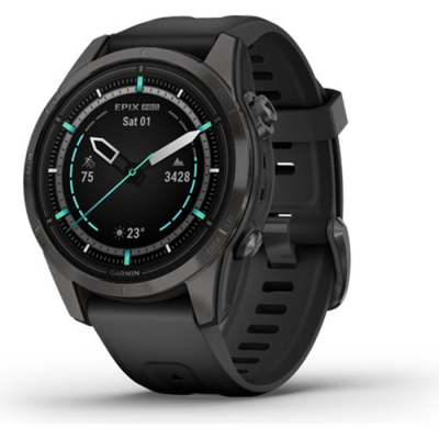 Смарт-годинник Garmin Epix Pro Gen 2 Sapphire Edition 42 мм Carbon Grey DLC Titanium with Black Band (010-02802-15)