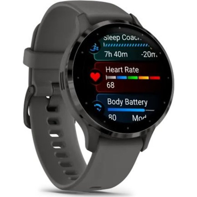Смарт-годинник Garmin Venu 3S Slate Stainless Steel Bezel with Pebble Gray Case and Silicone Band (010-02785-00) фото №3