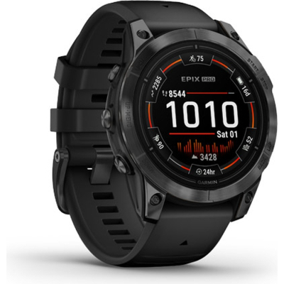 Смарт-часы Garmin Epix Pro Gen 2 Standard Edition Carbon Grey DLC Titanium with Black Band (010-02803-01) фото №3