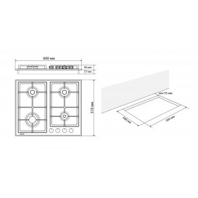 Варильна поверхня Eleyus NIKA 60 WH CWF фото №12