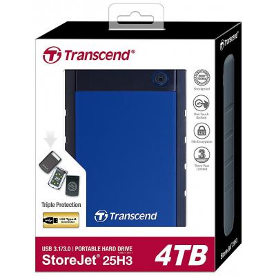 Зовнішній жорсткий диск Transcend 2.5" 4TB  (TS4TSJ25H3B) фото №4