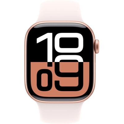 Смарт-часы Apple Watch Series 10 GPS 42mm Rose Gold Aluminium Case with Light Blush Sport Band - S/M (MWWH3QH/A) фото №2