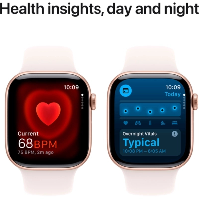 Смарт-часы Apple Watch Series 10 GPS 42mm Rose Gold Aluminium Case with Light Blush Sport Band - S/M (MWWH3QH/A) фото №5