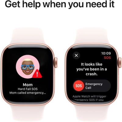Смарт-часы Apple Watch Series 10 GPS 42mm Rose Gold Aluminium Case with Light Blush Sport Band - S/M (MWWH3QH/A) фото №6