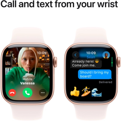 Смарт-часы Apple Watch Series 10 GPS 42mm Rose Gold Aluminium Case with Light Blush Sport Band - S/M (MWWH3QH/A) фото №7