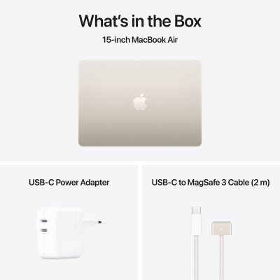 Ноутбук Apple MacBook Air 15 M4 A3241 Starlight (MC6K4UA/A) фото №9
