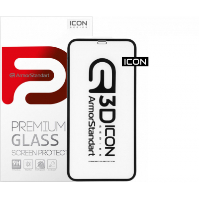 Захисне скло Armorstandart Icon 3D Apple iPhone 12 Pro Black (ARM57193)