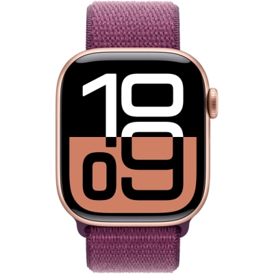 Смарт-часы Apple Смарт-годинник  Watch Series 10 GPS 42mm Rose Gold Aluminium Case with Plum Sport Loop (MWWK3QH/A) фото №2