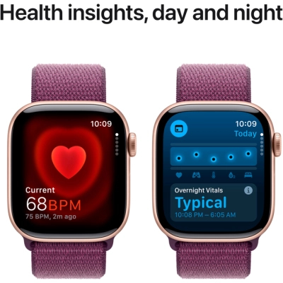 Смарт-часы Apple Смарт-годинник  Watch Series 10 GPS 42mm Rose Gold Aluminium Case with Plum Sport Loop (MWWK3QH/A) фото №5