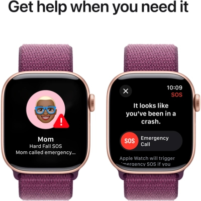 Смарт-часы Apple Смарт-годинник  Watch Series 10 GPS 42mm Rose Gold Aluminium Case with Plum Sport Loop (MWWK3QH/A) фото №6