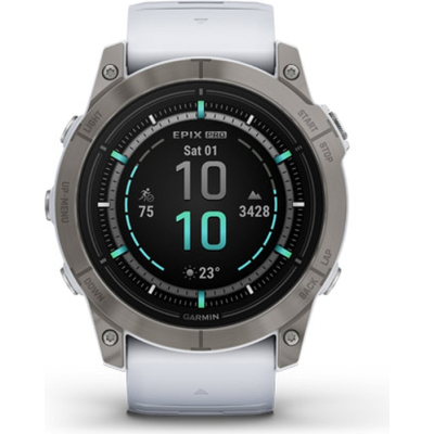 Смарт-часы Garmin Epix Pro Gen 2 Sapphire Edition Titanium with Whitestone Band (010-02804-11) фото №2