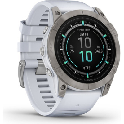 Смарт-часы Garmin Epix Pro Gen 2 Sapphire Edition Titanium with Whitestone Band (010-02804-11) фото №3