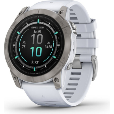 Смарт-часы Garmin Epix Pro Gen 2 Sapphire Edition Titanium with Whitestone Band (010-02804-11)