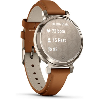 Смарт-годинник Garmin Lily 2 Classic Cream Gold with Tan Leather Band (010-02839-02) фото №3