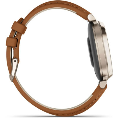 Смарт-годинник Garmin Lily 2 Classic Cream Gold with Tan Leather Band (010-02839-02) фото №4