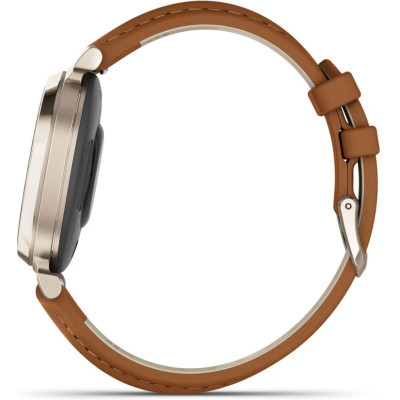 Смарт-годинник Garmin Lily 2 Classic Cream Gold with Tan Leather Band (010-02839-02) фото №5