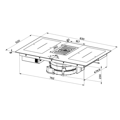 Варильна поверхня Faber GALILEO SMART BK GLASS A830 фото №11