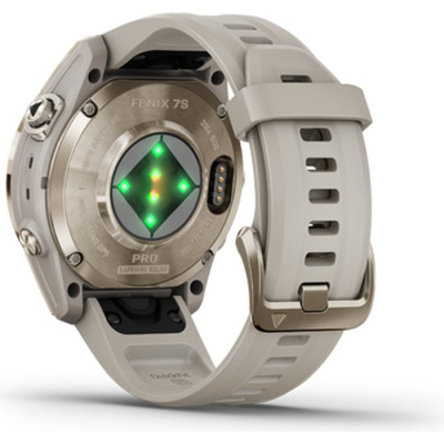 Смарт-часы Garmin Fenix 7S Pro Sapphire Solar Soft Gold with Light Sand Band (010-02776-15) фото №6
