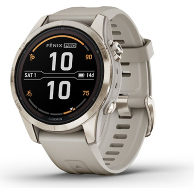 Смарт-часы Garmin Fenix 7S Pro Sapphire Solar Soft Gold with Light Sand Band (010-02776-15)