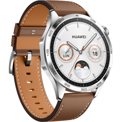Смарт-часы Huawei WATCH GT 4 46mm Classic Brown Leather (55020BGW) фото №3