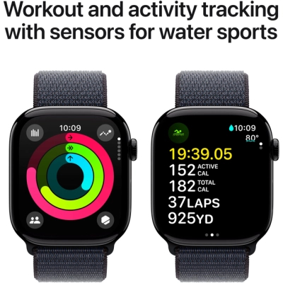 Смарт-часы Apple Watch Series 10 GPS 46mm Jet Black Aluminium Case with Ink Sport Loop (MWWR3QH/A) фото №4