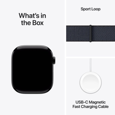 Смарт-часы Apple Watch Series 10 GPS 46mm Jet Black Aluminium Case with Ink Sport Loop (MWWR3QH/A) фото №9