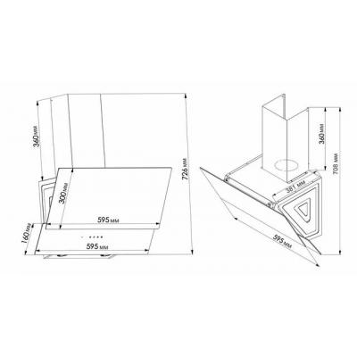 Вытяжки Eleyus LUNA 1200 LED 60 BL фото №8