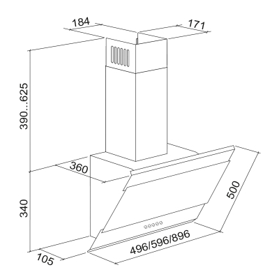 Витяжки Eleyus Focus 700 50 WH (Focus70050WH) фото №10